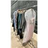 Image 4 : MOBILE CLOTHING RACK WITH ASSORTED SET DEC WARDROBE- WOMENS DRESSES, SWEATERS, BRAS