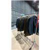 Image 2 : MOBILE CLOTHING RACK WITH ASSORTED SET DEC WARDROBE- MENS RAINCOATS, HEAVY COATS, DRESS COATS