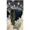 Image 3 : MOBILE CLOTHING RACK WITH ASSORTED SET DEC WARDROBE- MENS RAINCOATS, HEAVY COATS, DRESS COATS