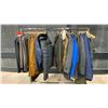 Image 5 : MOBILE CLOTHING RACK WITH ASSORTED SET DEC WARDROBE- MENS RAINCOATS, HEAVY COATS, DRESS COATS