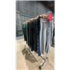 Image 2 : MOBILE CLOTHING RACK WITH ASSORTED SET DEC WARDROBE- MENS & WOMENS PANTS