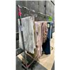 Image 1 : MOBILE CLOTHING RACK WITH ASSORTED SET DEC WARDROBE- KING SHEET SETS