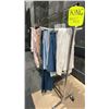 Image 4 : MOBILE CLOTHING RACK WITH ASSORTED SET DEC WARDROBE- KING SHEET SETS