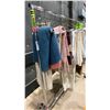 Image 1 : MOBILE CLOTHING RACK WITH ASSORTED SET DEC WARDROBE- KING SHEET SETS