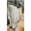Image 2 : MOBILE CLOTHING RACK WITH ASSORTED SET DEC WARDROBE- PILLOW CASES, SHEETS, BATH ROBES