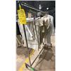 Image 4 : MOBILE CLOTHING RACK WITH ASSORTED SET DEC WARDROBE- PILLOW CASES, SHEETS, BATH ROBES