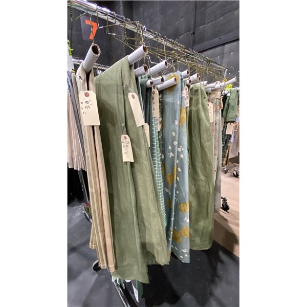 MOBILE CLOTHING RACK WITH ASSORTED SET DEC WARDROBE- ASSORTED DRAPES