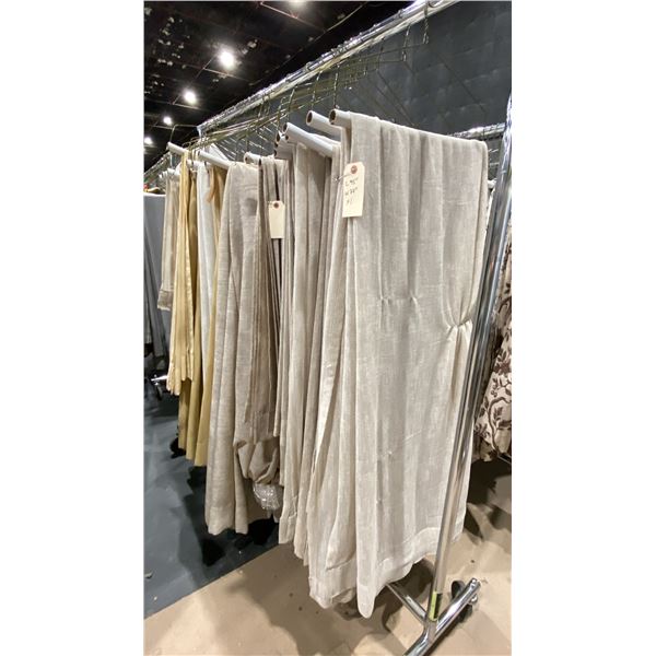 MOBILE CLOTHING RACK WITH ASSORTED SET DEC WARDROBE- ASSORTED DRAPES