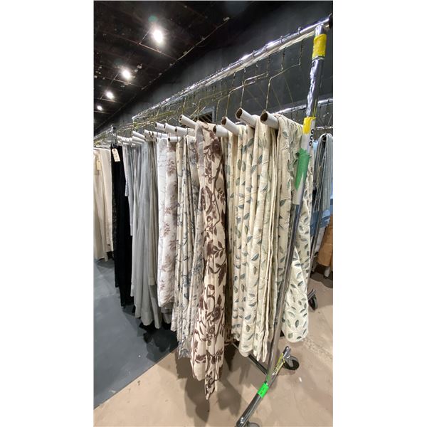 MOBILE CLOTHING RACK WITH ASSORTED SET DEC WARDROBE- ASSORTED DRAPES