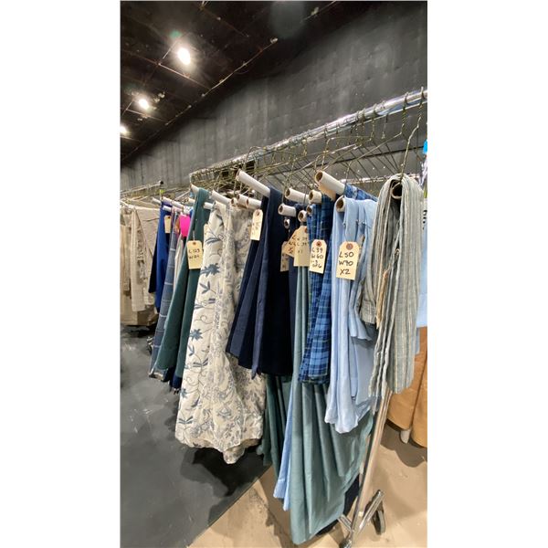 MOBILE CLOTHING RACK WITH ASSORTED SET DEC WARDROBE- ASSORTED DRAPES