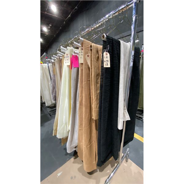 MOBILE CLOTHING RACK WITH ASSORTED SET DEC WARDROBE- ASSORTED DRAPES