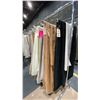 Image 1 : MOBILE CLOTHING RACK WITH ASSORTED SET DEC WARDROBE- ASSORTED DRAPES