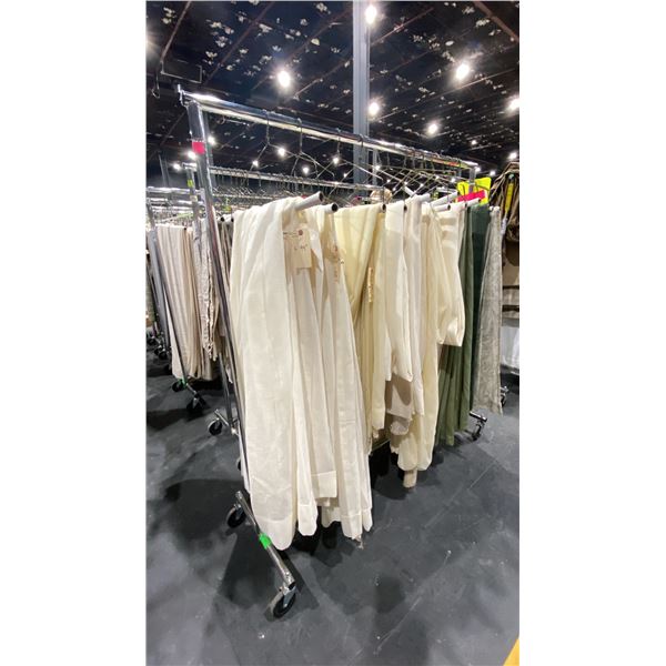 MOBILE CLOTHING RACK WITH ASSORTED SET DEC WARDROBE- ASSORTED DRAPES
