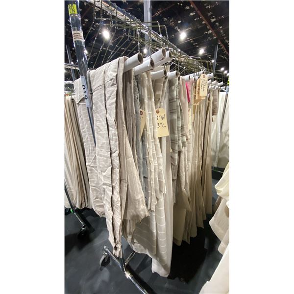MOBILE CLOTHING RACK WITH ASSORTED SET DEC WARDROBE- ASSORTED DRAPES