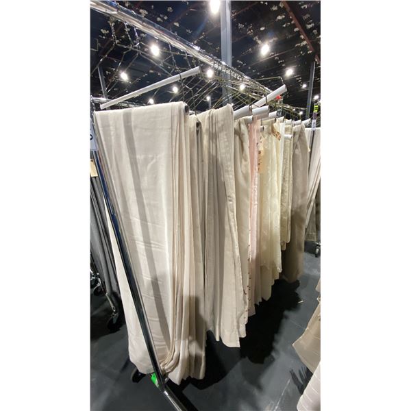 MOBILE CLOTHING RACK WITH ASSORTED SET DEC WARDROBE- ASSORTED DRAPES