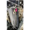 Image 1 : MOBILE CLOTHING RACK WITH ASSORTED SET DEC WARDROBE- ASSORTED DRAPES