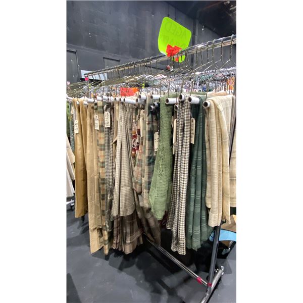 MOBILE CLOTHING RACK WITH ASSORTED SET DEC WARDROBE- ASSORTED DRAPES