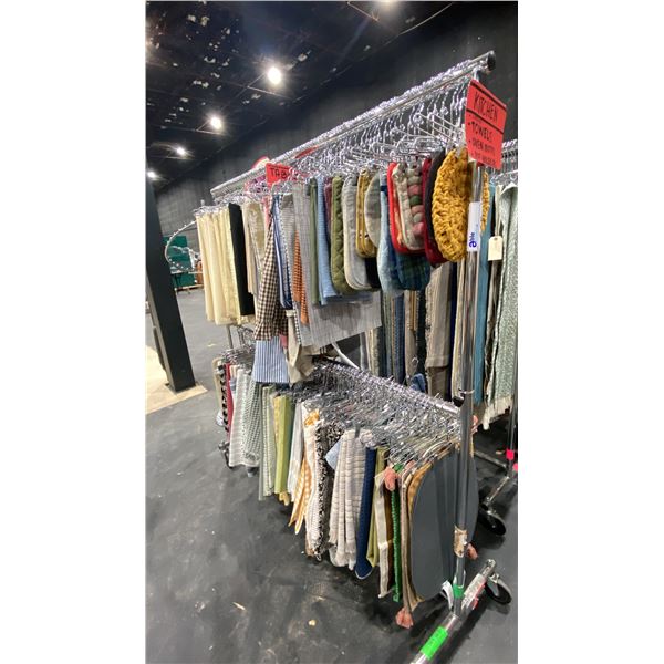 MOBILE CLOTHING RACK WITH ASSORTED SET DEC WARDROBE- ASSORTED PLACEMATS AND NAPKINS