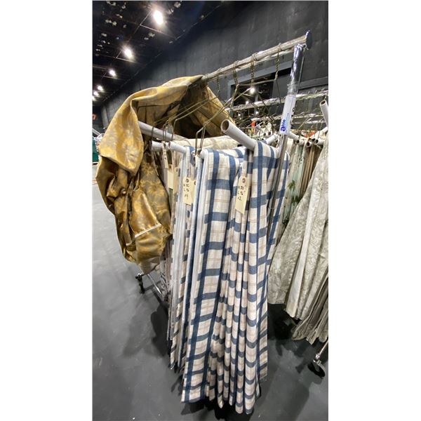 MOBILE CLOTHING RACK WITH ASSORTED SET DEC WARDROBE- ASSORTED DRAPES
