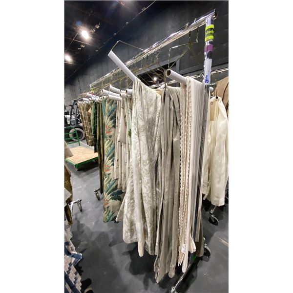 MOBILE CLOTHING RACK WITH ASSORTED SET DEC WARDROBE- ASSORTED DRAPES