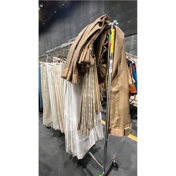 MOBILE CLOTHING RACK WITH ASSORTED SET DEC WARDROBE- ASSORTED DRAPES