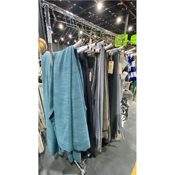 MOBILE CLOTHING RACK WITH ASSORTED SET DEC WARDROBE- ASSORTED DRAPES