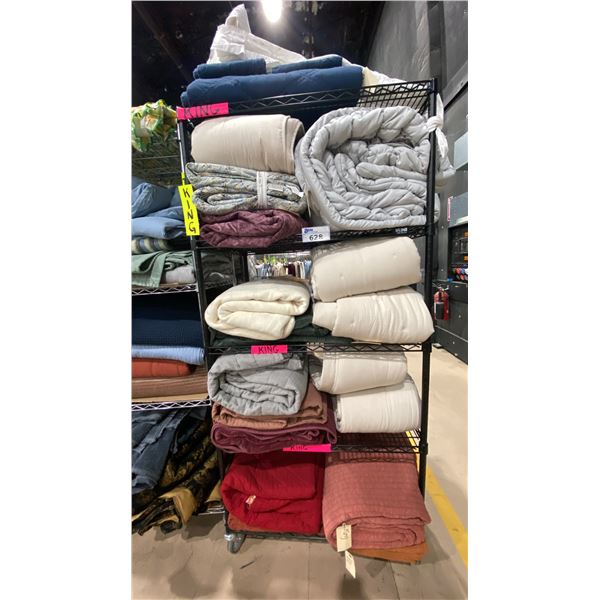 CONTENTS OF ROLLING RACK - KING SIZED QUILTS