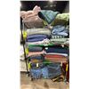 Image 1 : CONTENTS OF ROLLING RACK - QUEEN, TWIN AND DOUBLE SIZED QUILTS