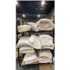 Image 1 : CONTENTS OF ROLLING RACK - PILLOWS, DUVETS AND BLANKETS