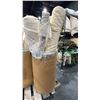 Image 2 : CARDBOARD BARREL OF ASSORTED LARGE FABRIC ROLLS *ROLLING PEDESTAL NOT INCLUDED*
