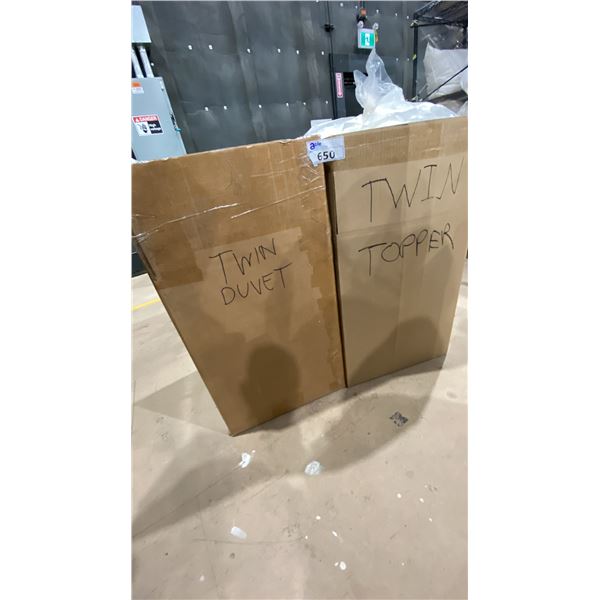3 TWIN SIZE DUVET & 2 TOPPERS