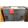 Image 1 : PAINTED GREY ANTIQUE BUFFET CABINET