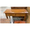 Image 2 : 2 DRAWER CONSOLE TABLE, CONTEMPORARY SIDE TABLE AND WOODEN END TABLE