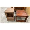 Image 3 : 2 DRAWER CONSOLE TABLE, CONTEMPORARY SIDE TABLE AND WOODEN END TABLE