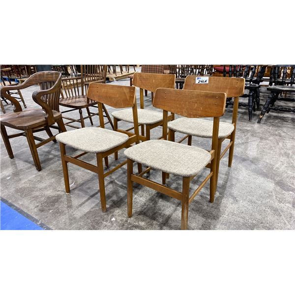 SET OF 4 MCM DANISH TEAK DINING CHAIRS