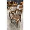 Image 2 : PAIR OF ANTIQUE WOODEN ARM CHAIRS