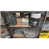Image 3 : CONTENTS OF RACK- HOSE, WATERING CANS, BIRD NETTING, BAMBOO, SPRAYERS & MORE