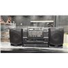 Image 2 : BLACK METAL LOCKING GUN SAFE, MOBILE SHOP TABLE & SONY STEREO