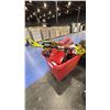Image 1 : LARGE GROUP OF ASSORTED TOOLS- MILWAUKEE HAMMERVAC, RYOBI GRASS TRIMMER, DRILLS, CHAINSAWS, BATTERY