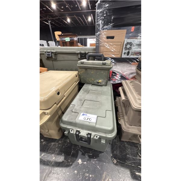 PLANO PLASTIC STORAGE TRUNK & PLANO AMMO CASE