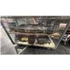 Image 4 : MOBILE RACK WITH ASSORTED SHOP CONTENTS- JACK STANDS, ASSORTED PARTS & TOOLS