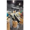 Image 2 : CARDBOARD BARREL OF ASSORTED BROOMS, MOPS & MORE