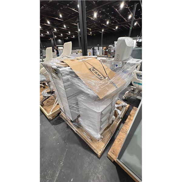 PALLET OF 3 GLOBAL INDUSTRIES HOSPITAL SUPPLY CARTS