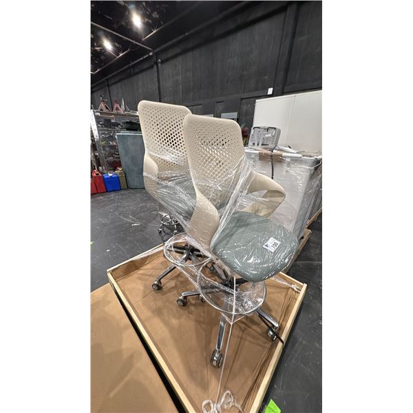 2 ROLLING OFFICE CHAIRS