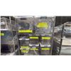 Image 2 : CONTENTS OF ROLLING RACK - PLASTIC BOTTLES, SET DEC PILL BOTTLES, LAB GLASS AND MORE