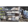 Image 1 : CONTENTS OF ROLLING RACK - HOSPITAL BLANKETS, TOWELS AND PAPER TOWEL