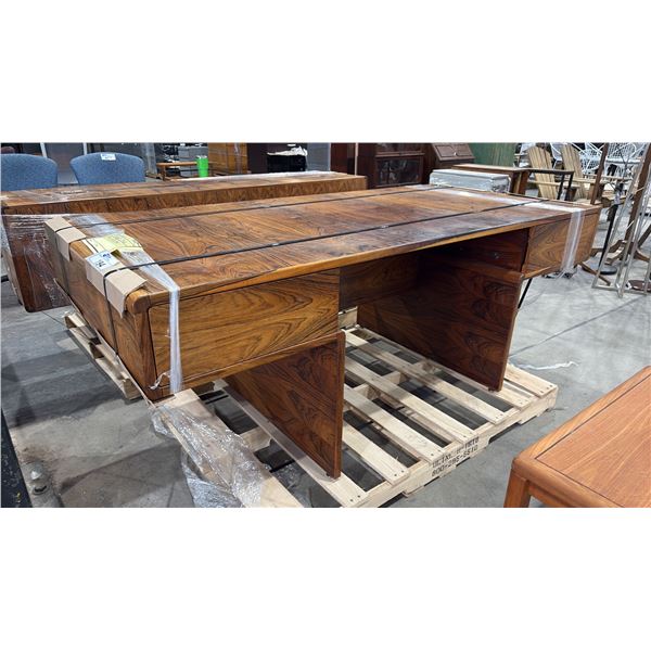 MID CENTURY MODERN ROSEWOOD 2 DRAWER EXECUTIVE DESK