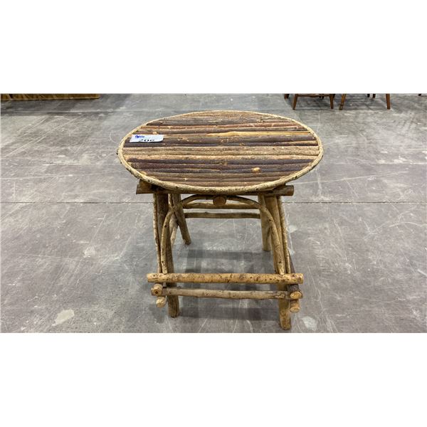 RUSTIC TREE BRANCH SMALL ROUND TABLE