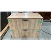 Image 1 : 2 DRAWER OFFICE LATERAL FILING CABINET (NATURAL)