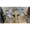 Image 3 : GROUP OF 4 BRASS & LUCITE GLASS TOP END TABLES